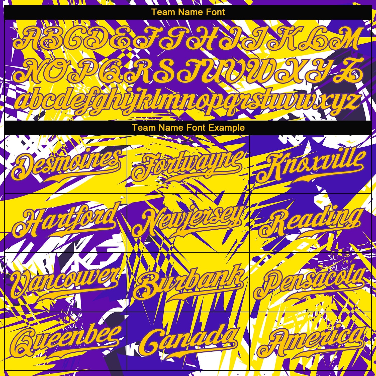 Custom Graffiti Pattern Gold-Purple 3D Authentic Baseball Jersey view 4