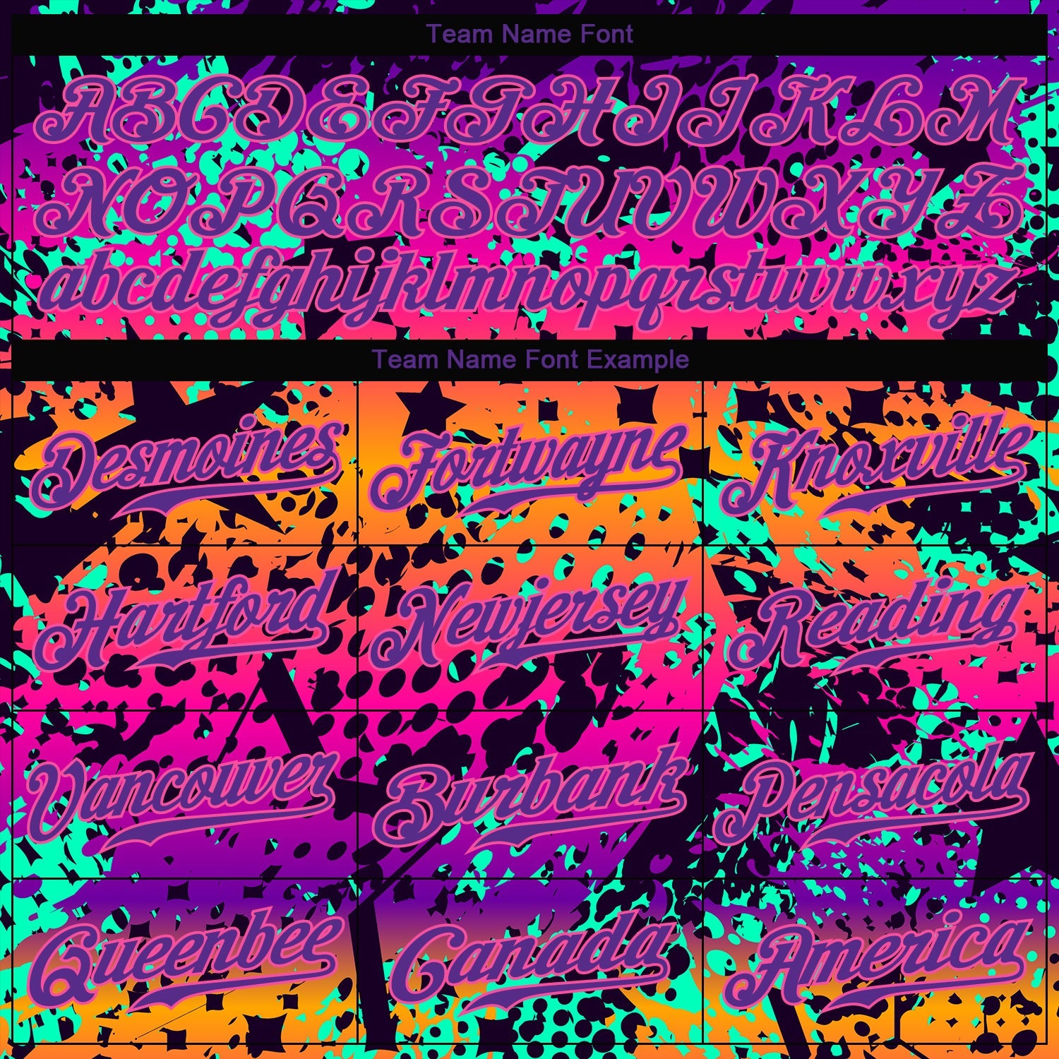 Custom Graffiti Pattern Purple-Pink 3D Authentic Baseball Jersey view 4