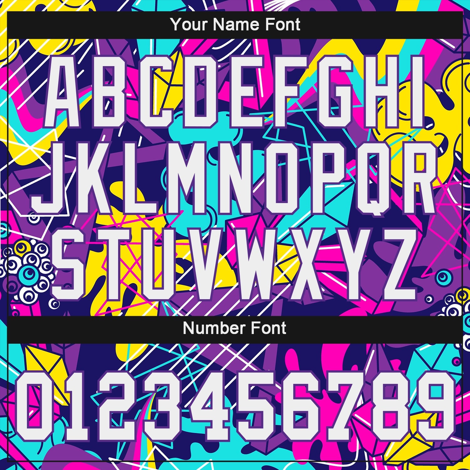 Custom Graffiti Pattern White-Purple 3D Authentic Baseball Jersey view 5