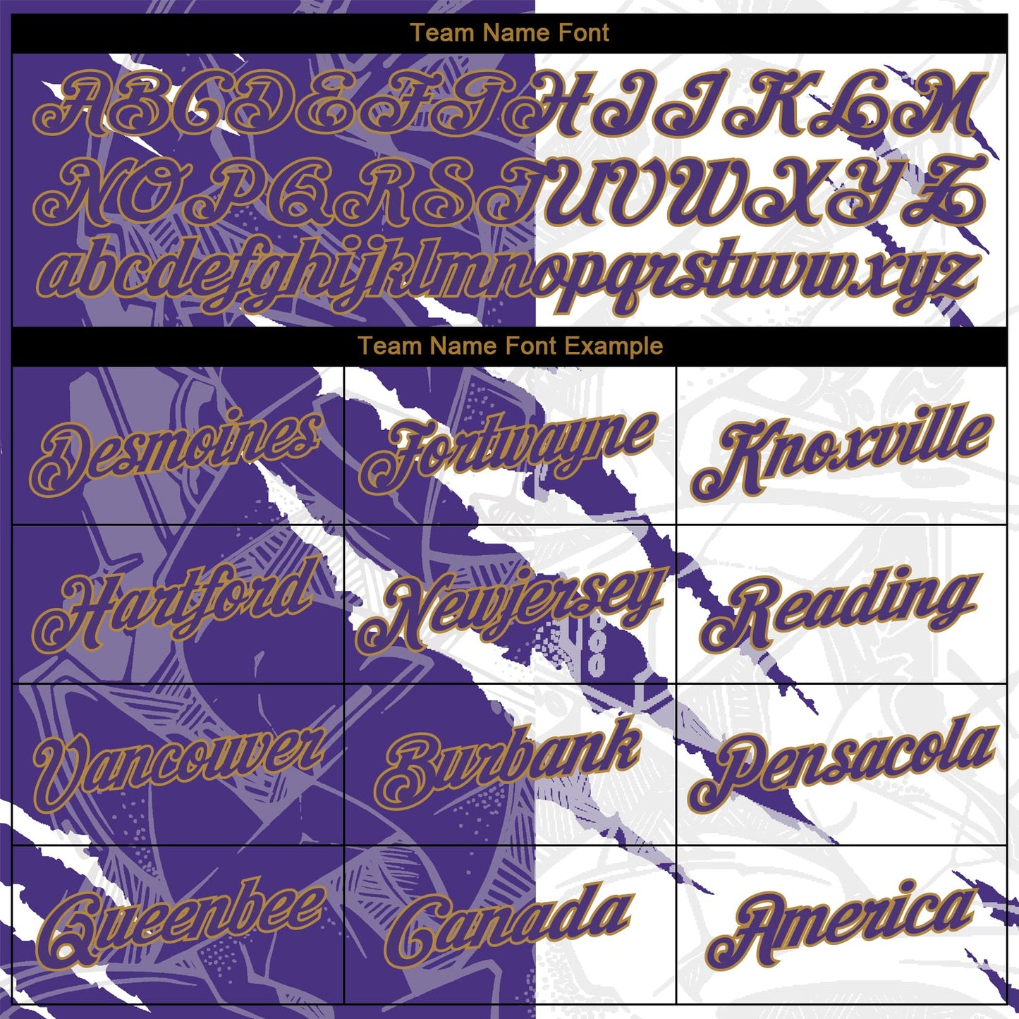 Custom Graffiti Pattern Purple-Old Gold 3D Performance T-Shirt view 3