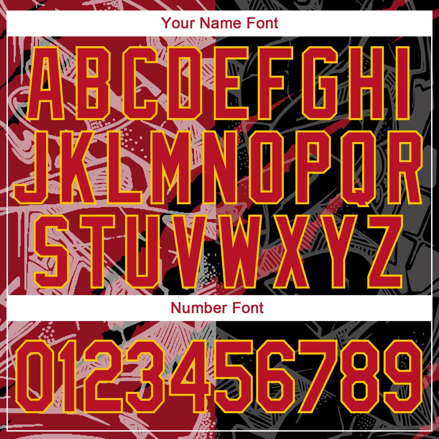 Custom Graffiti Pattern Red-Gold 3D Performance T-Shirt view 4