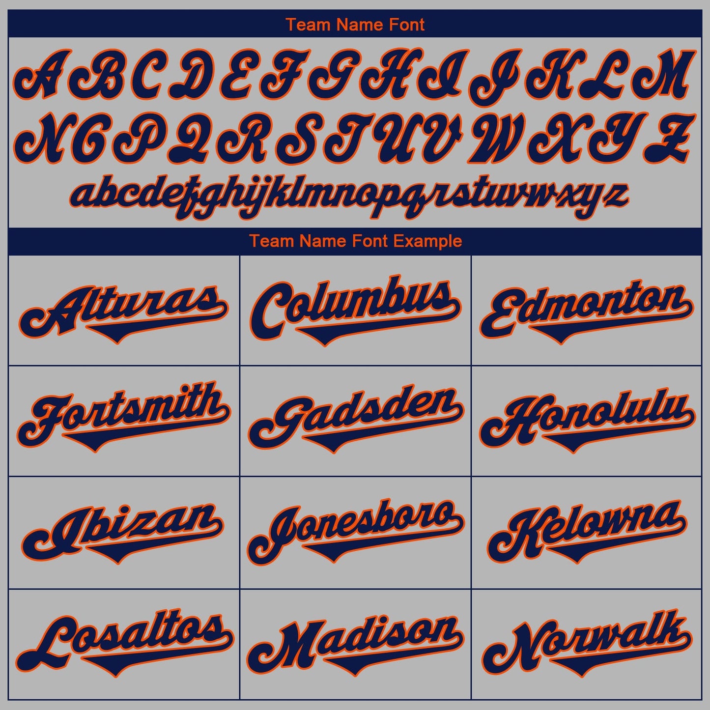 Custom Gray Navy-Orange Authentic Baseball Jersey view 5