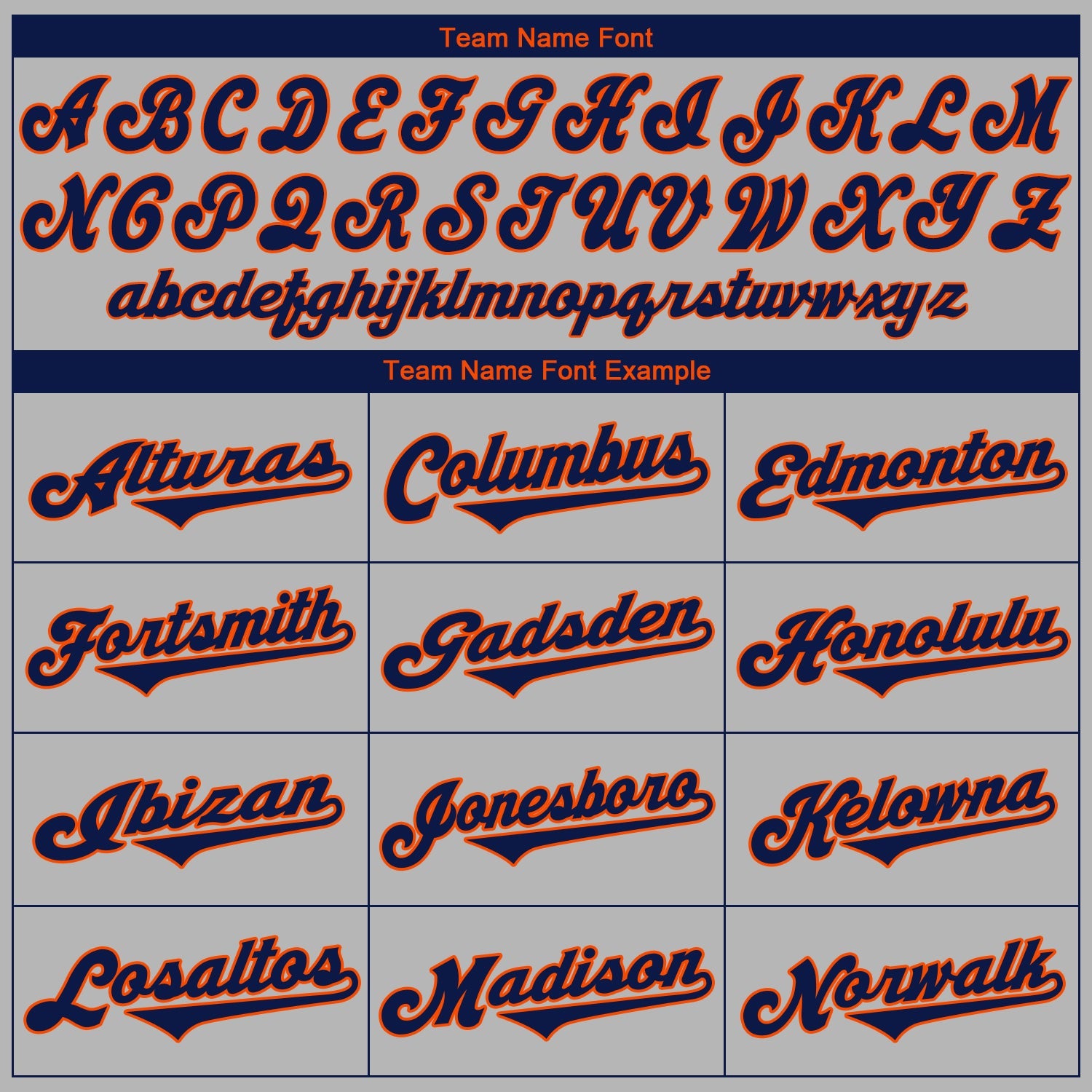 Custom Gray Navy-Orange Authentic Baseball Jersey view 5