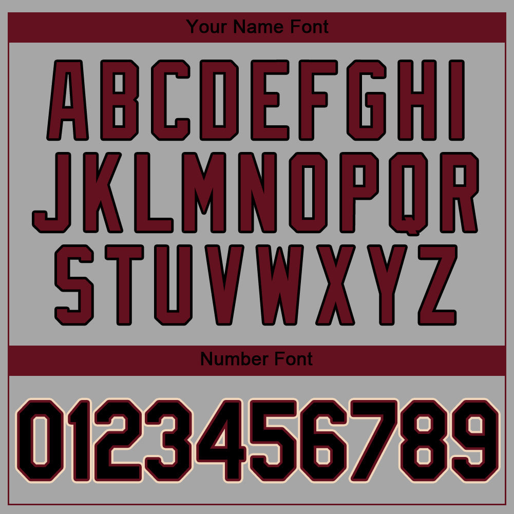 Custom Gray Black-Crimson Authentic Baseball Jersey view 4