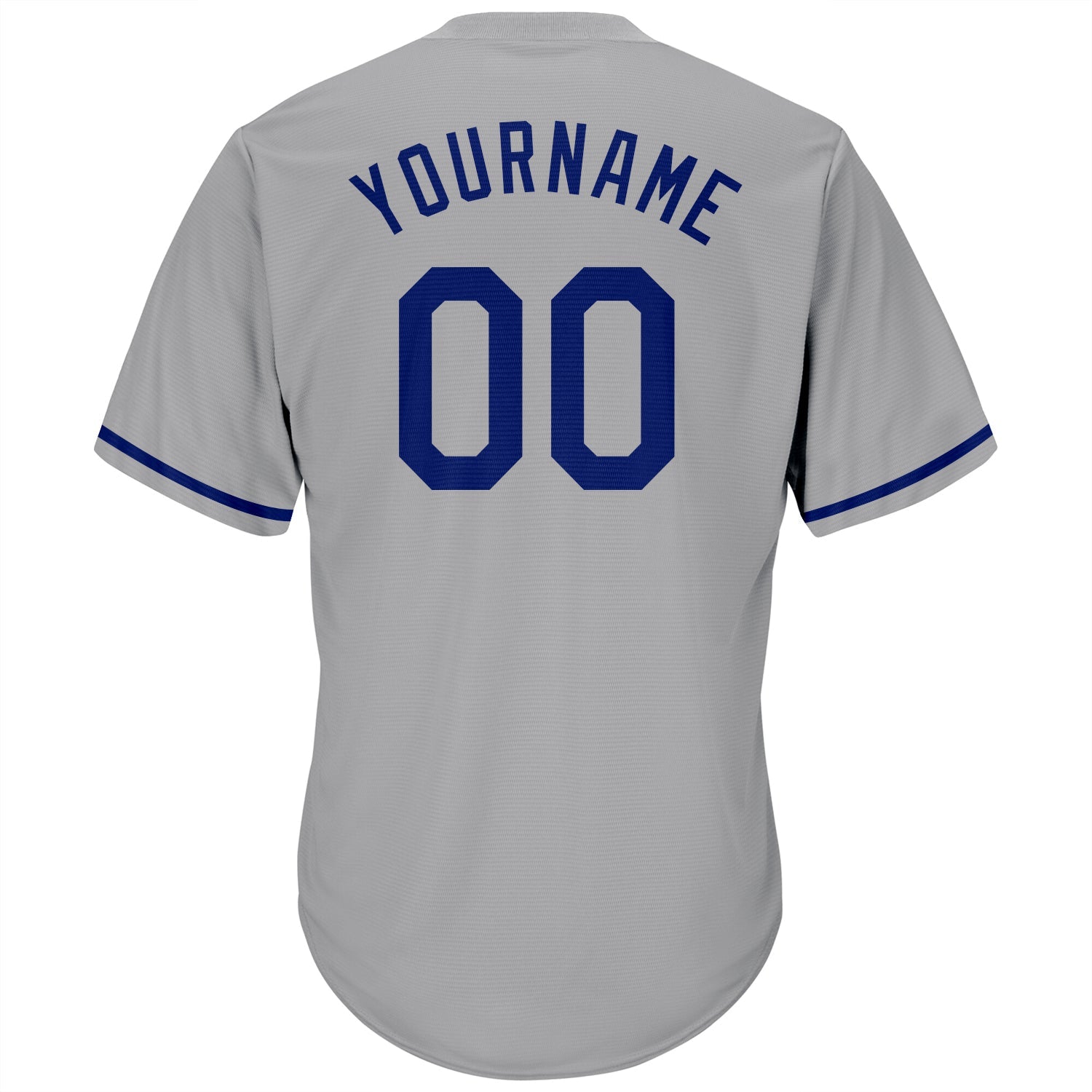 Custom Gray Royal-Red Authentic Throwback Rib-Knit Baseball Jersey Shirt view 3