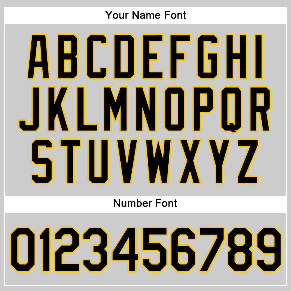 Custom Gray Black-Gold Authentic Baseball Jersey view 4