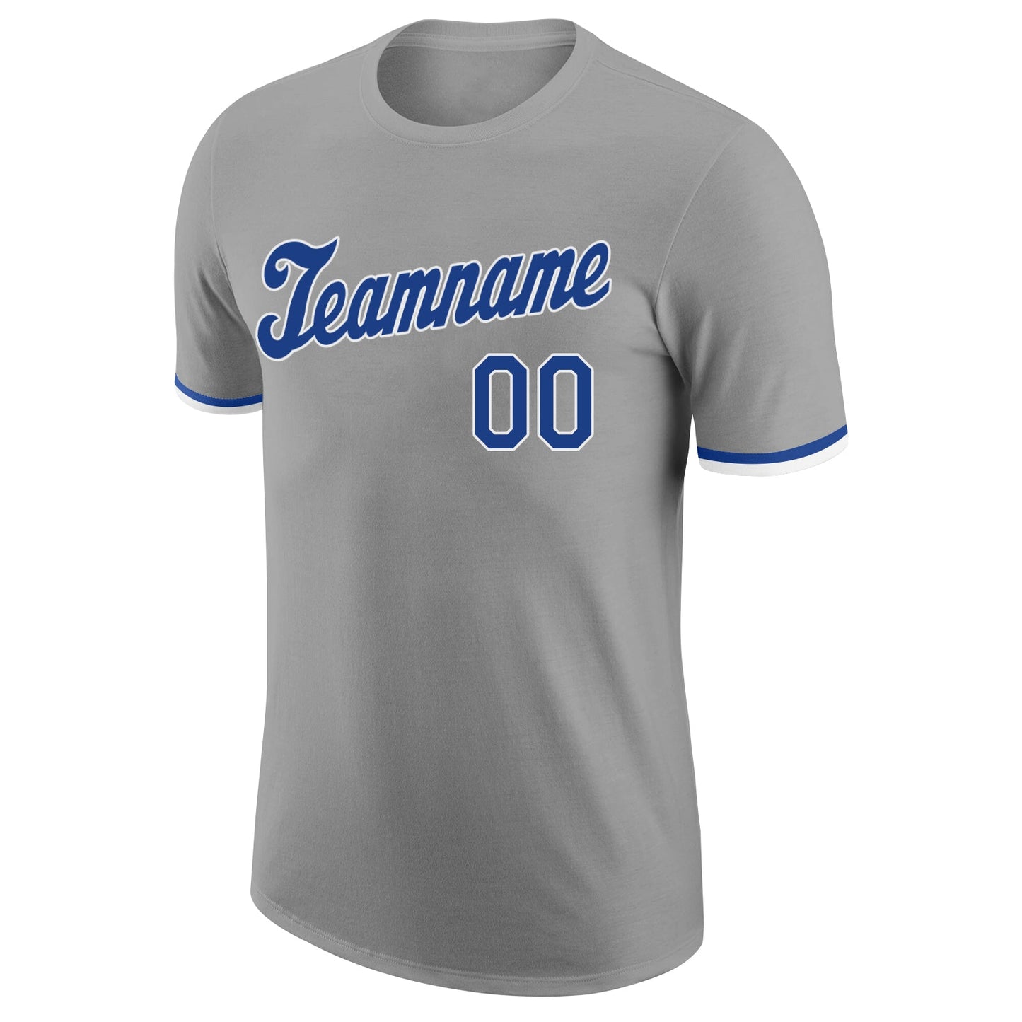 Custom Gray Royal-White Performance T-Shirt view 5