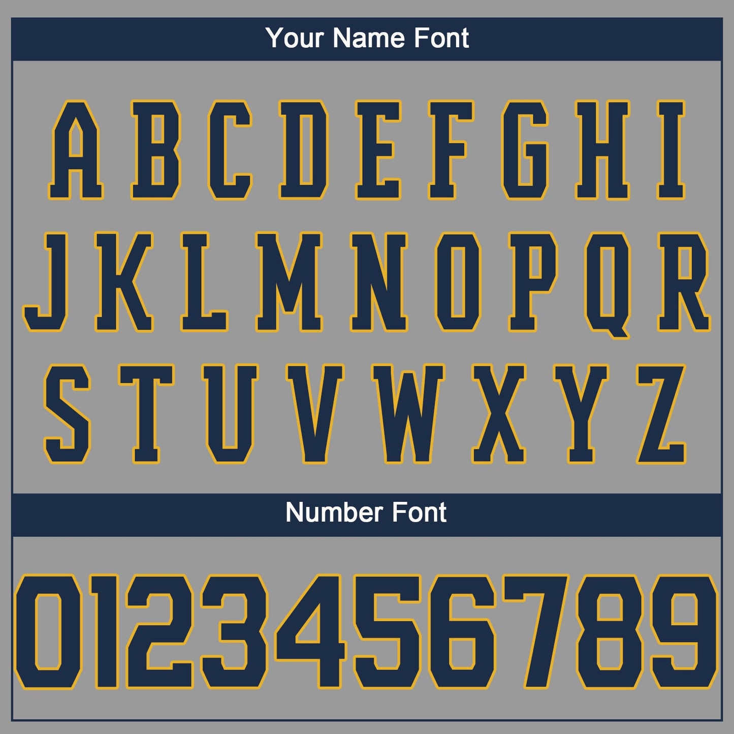 Custom Gray Navy-Gold Performance T-Shirt view 3