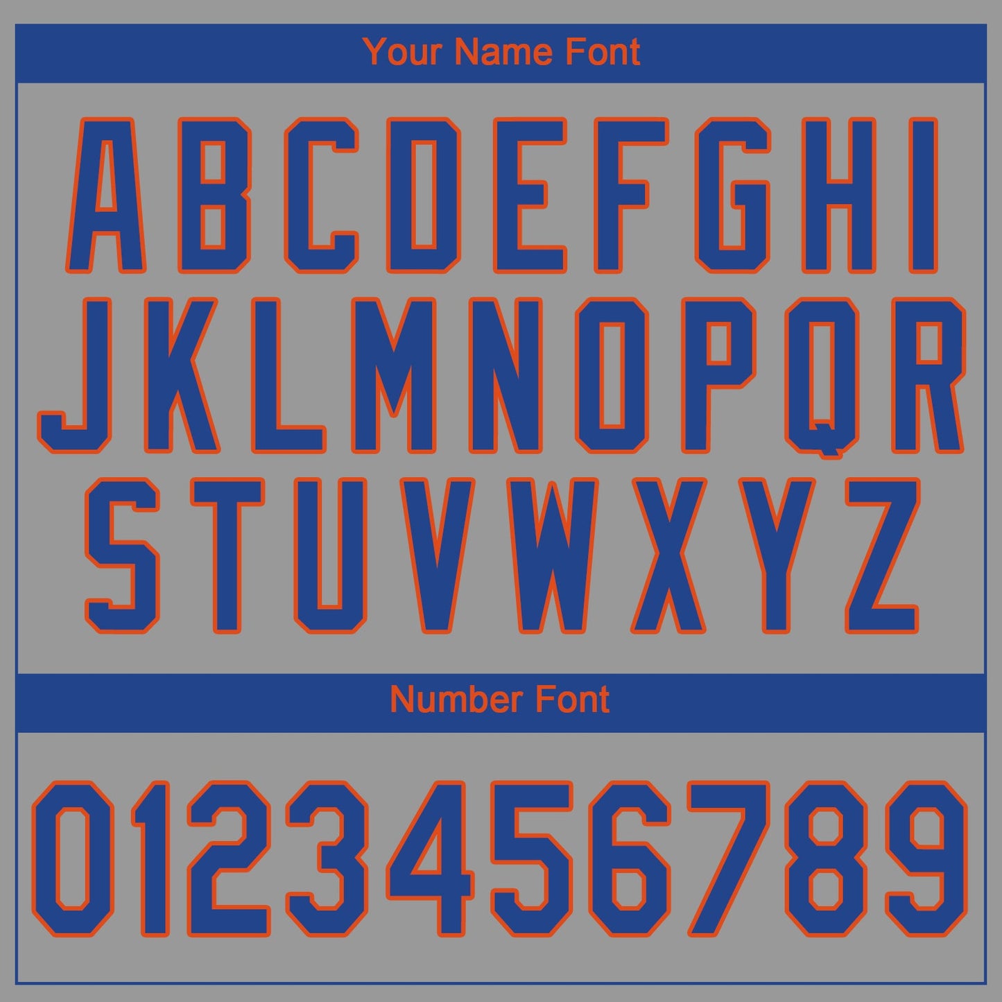 Custom Gray Royal-Orange Performance T-Shirt view 3