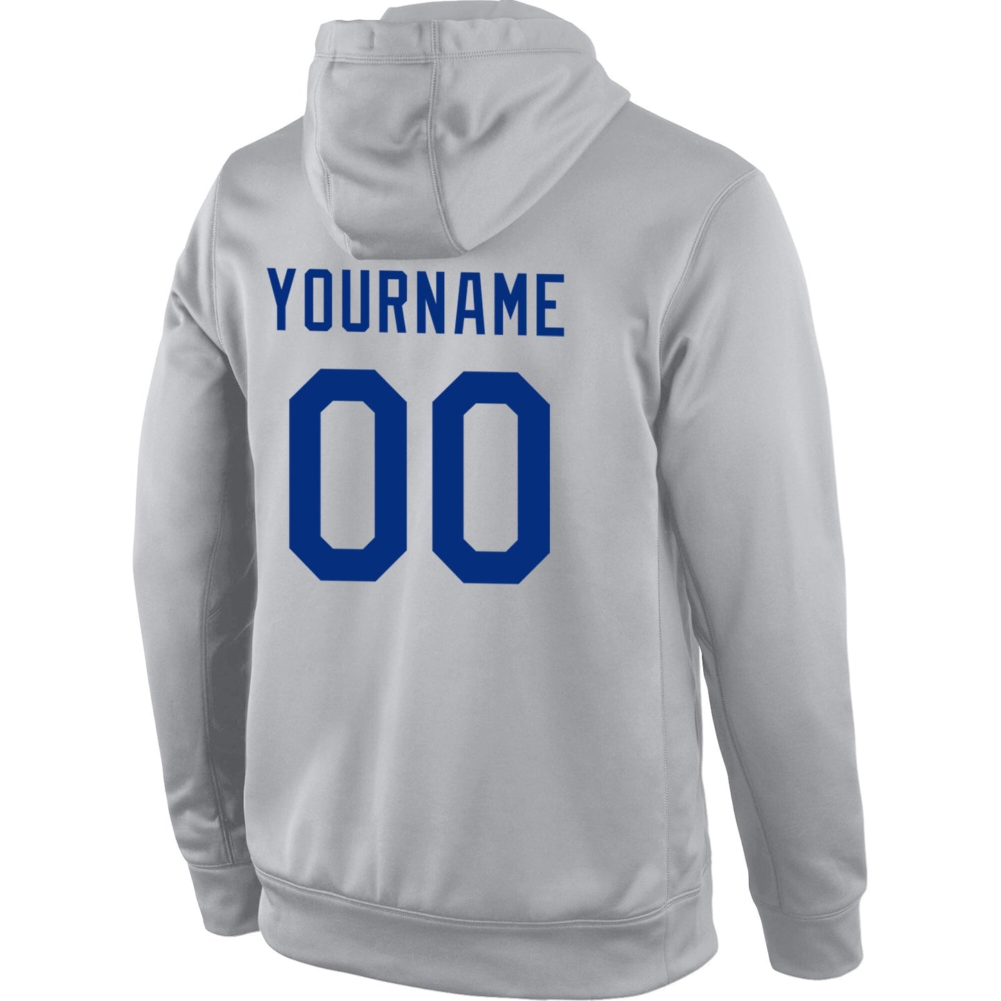 Custom Stitched Gray Royal-Red Sports Pullover Sweatshirt Hoodie view 3