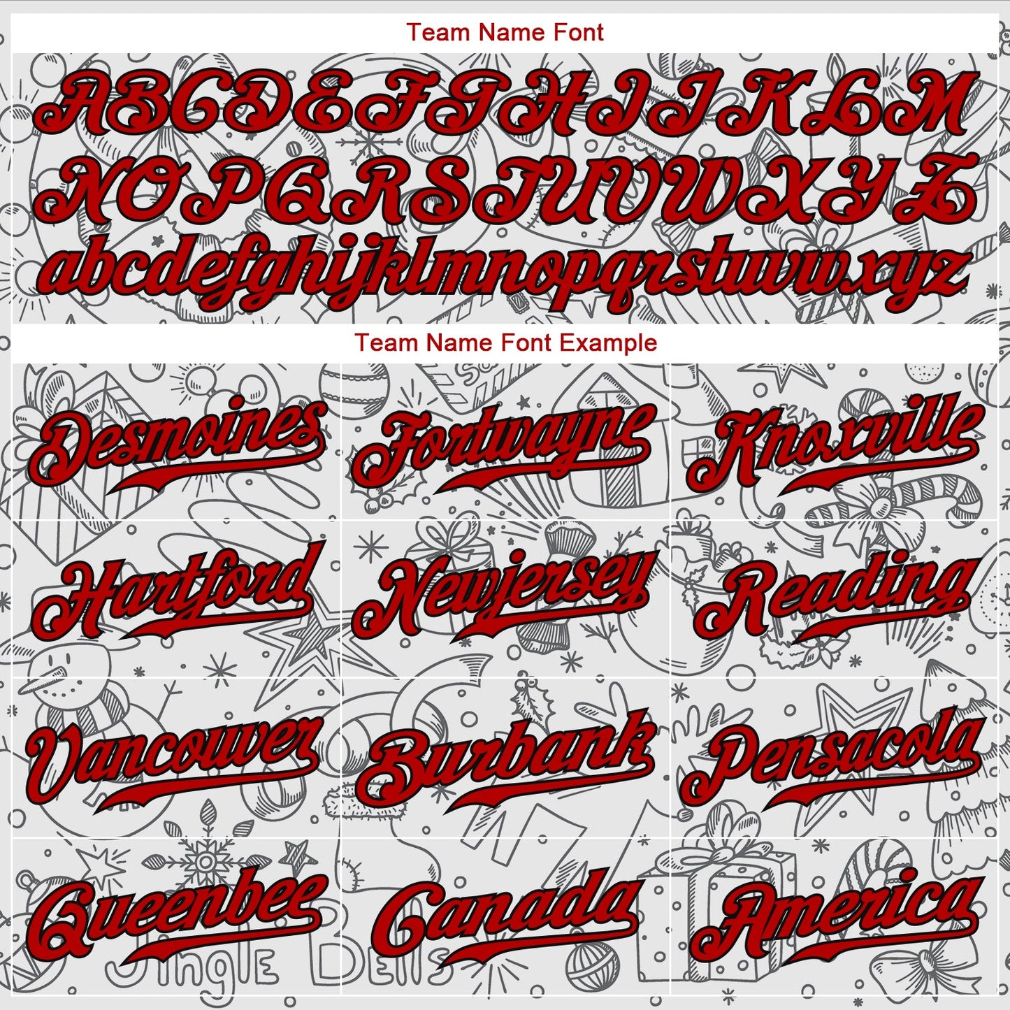 Custom Gray Red-Black Christmas 3D Authentic Baseball Jersey view 5