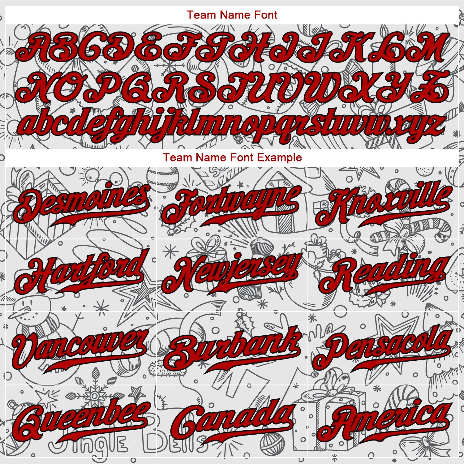 Custom Gray Red-Black Christmas 3D Authentic Baseball Jersey view 5