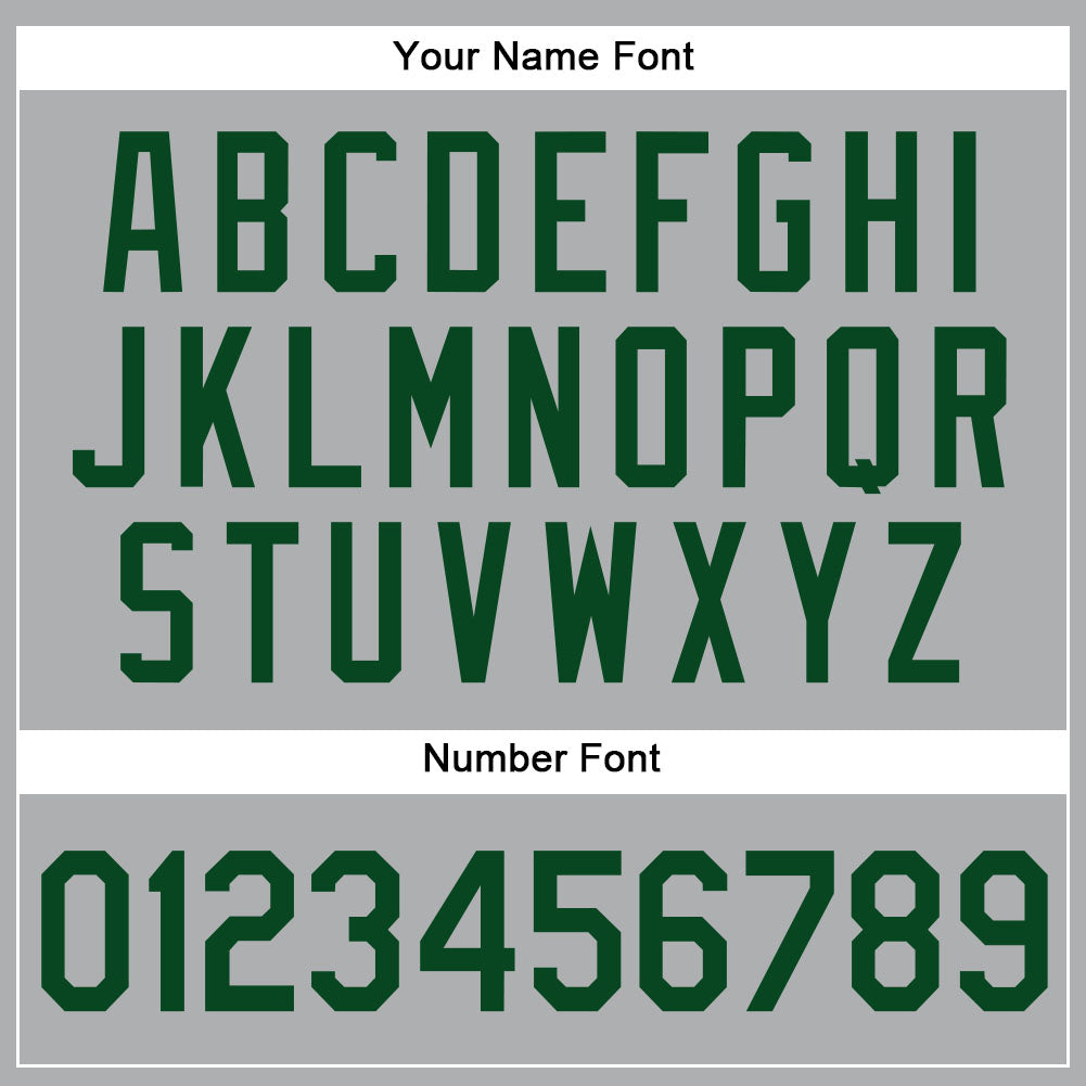 Custom Gray Green-Black Authentic Baseball Jersey view 5
