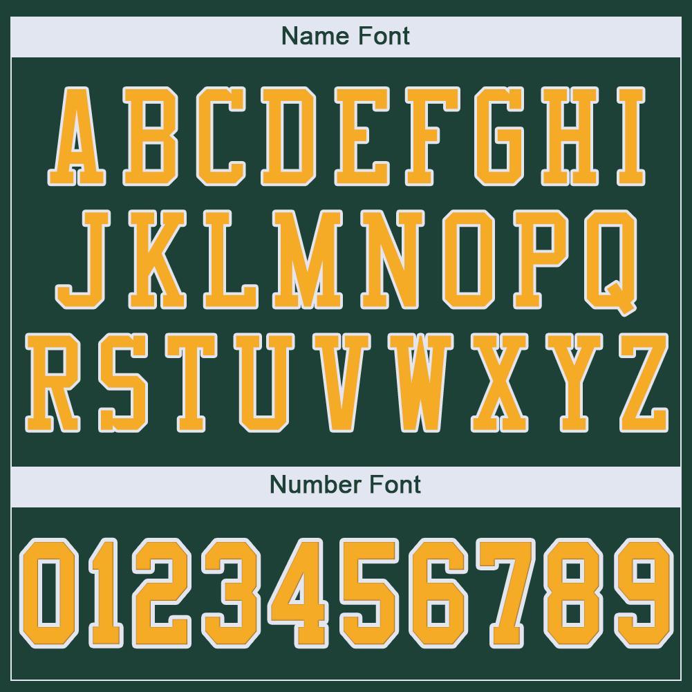 Custom Green Gold-White Mesh Authentic Football Jersey view 5