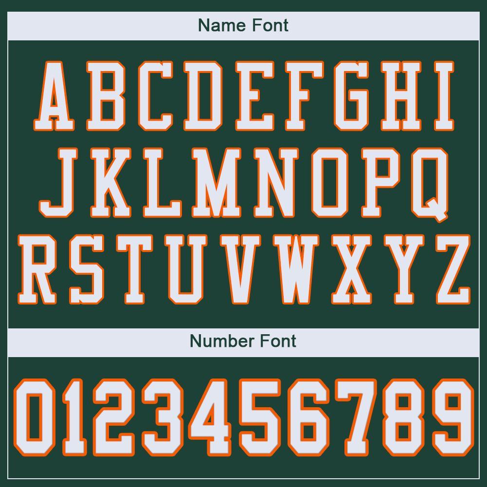 Custom Green White-Orange Mesh Authentic Football Jersey view 5