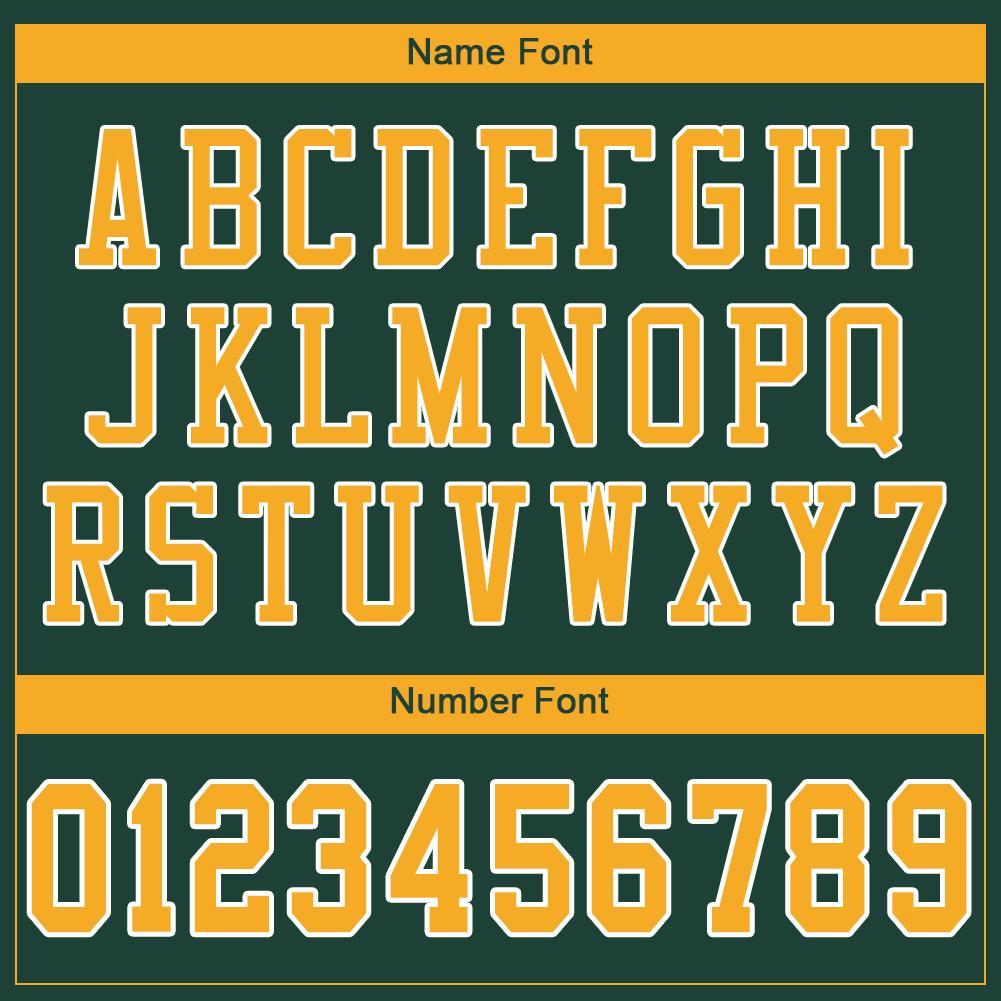 Custom Green Gold-White Mesh Authentic Football Jersey view 5