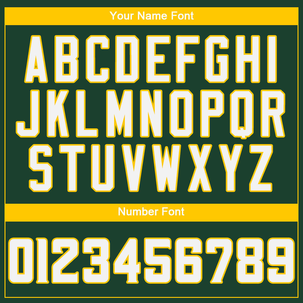 Custom Green White-Gold Authentic Baseball Jersey view 4