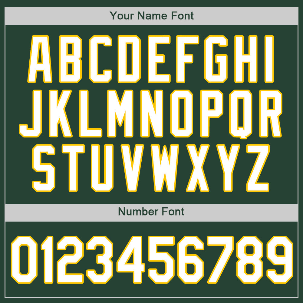 Custom Green White-Gold Authentic Baseball Jersey view 4