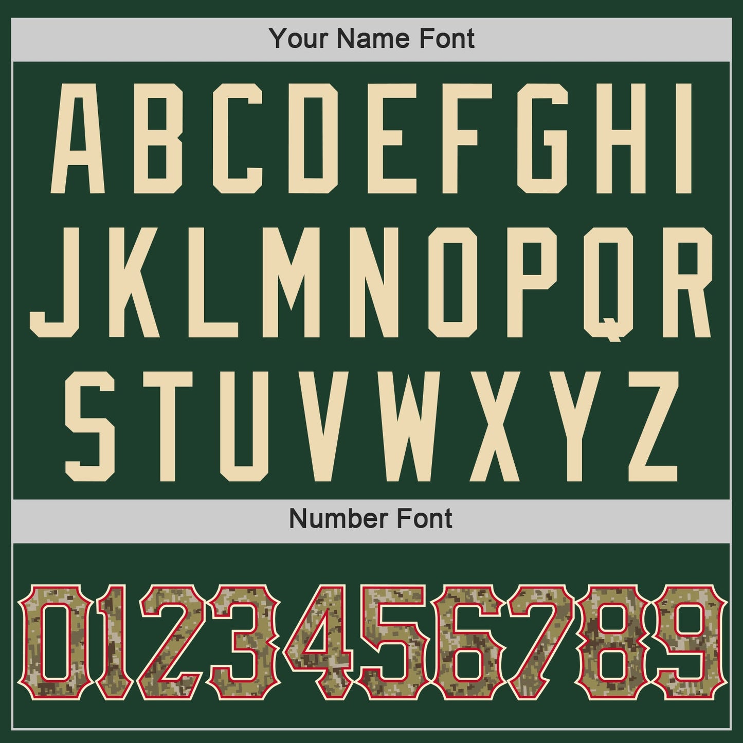 Custom Green Camo-Red Authentic Baseball Jersey view 5