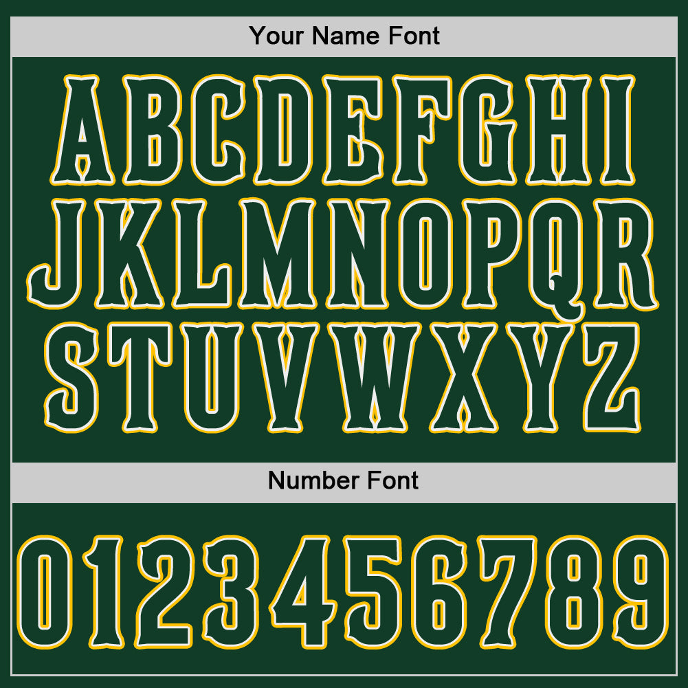 Custom Green Green-Gold Authentic Baseball Jersey view 5