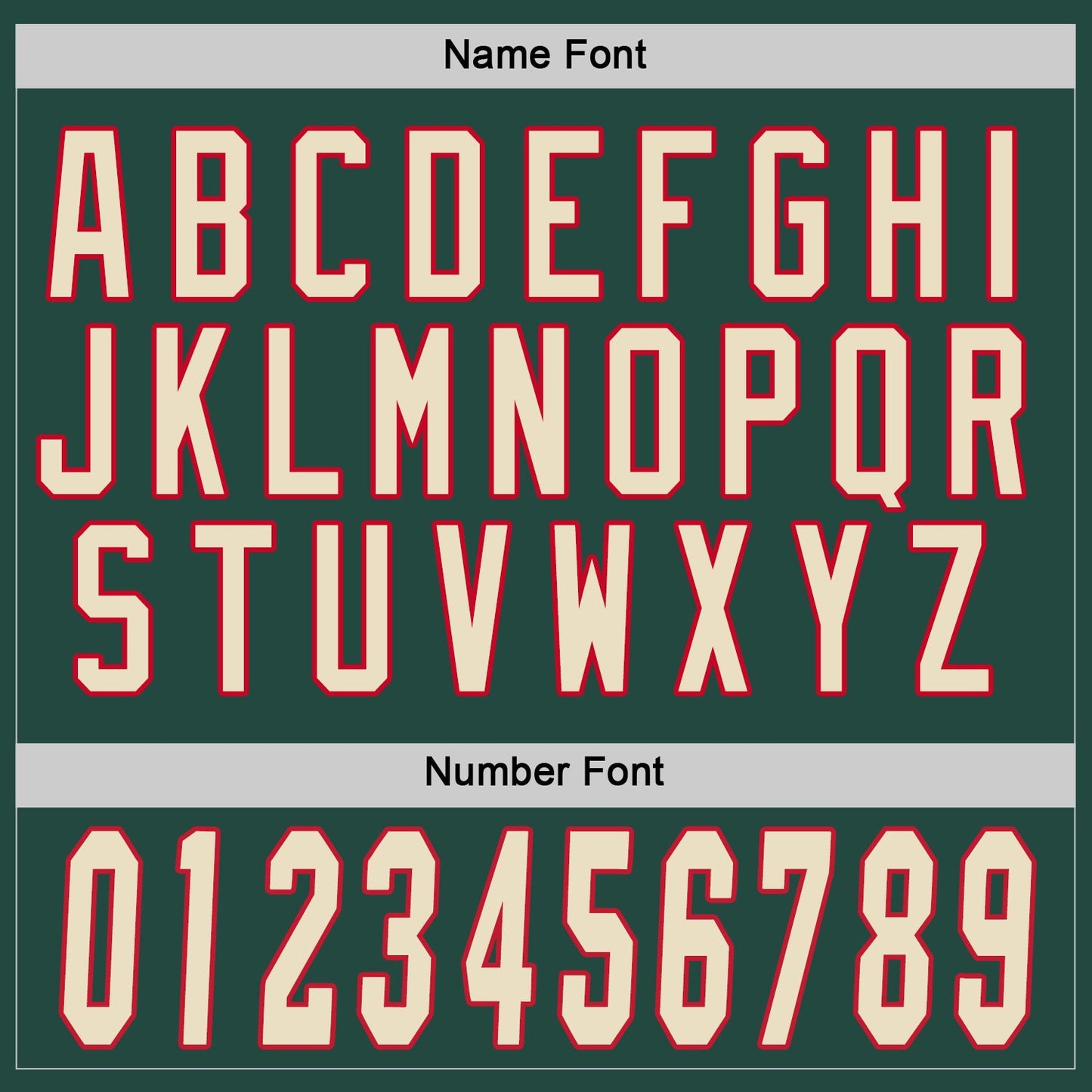Custom Green Cream-Red Hockey Jersey view 5