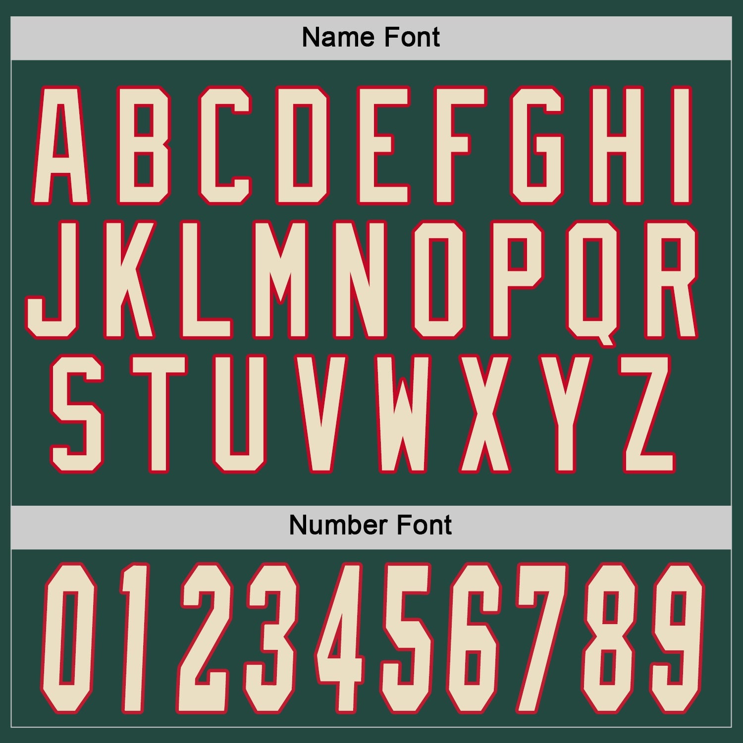 Custom Green Cream-Red Hockey Jersey view 5