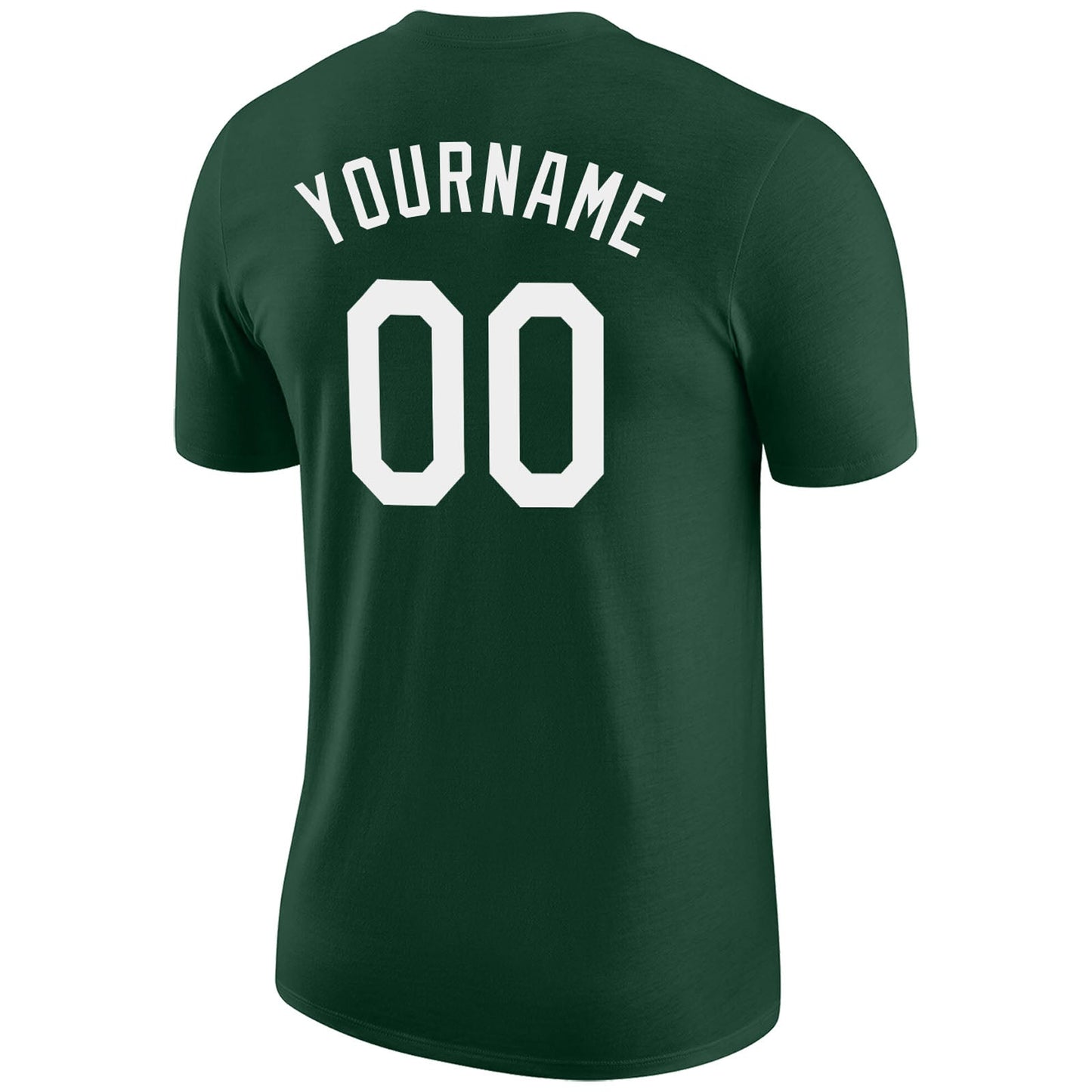 Custom Green White-Gold Performance T-Shirt view 6