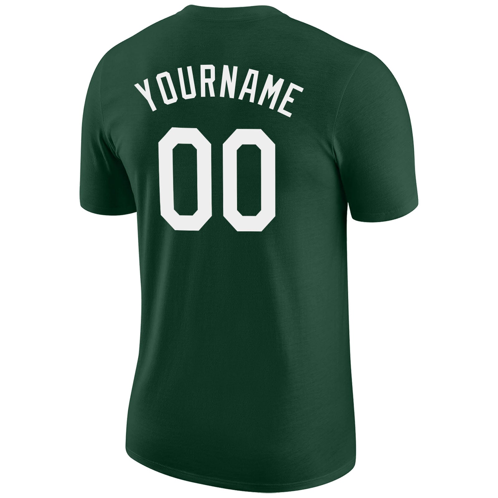 Custom Green White-Gold Performance T-Shirt view 6