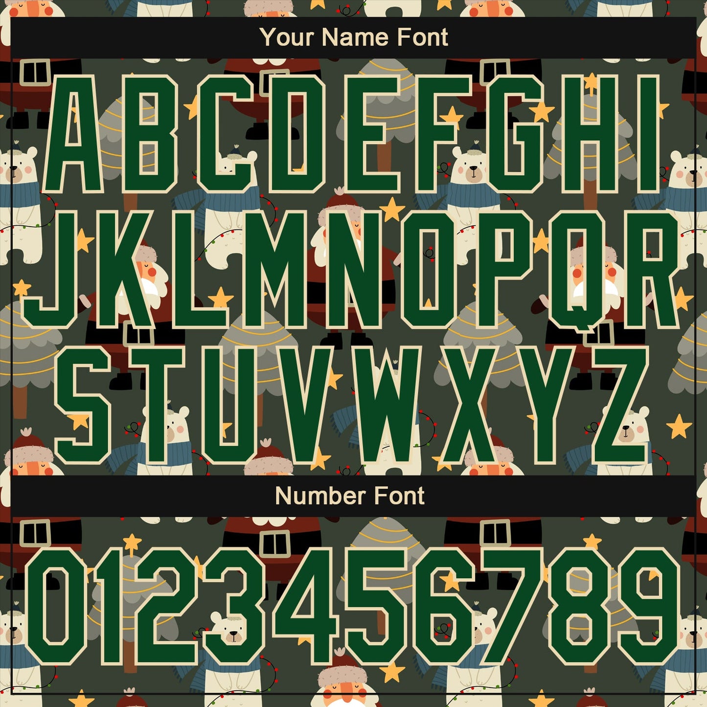 Custom Stitched Green Green-Cream Christmas 3D Sports Pullover Sweatshirt Hoodie view 6