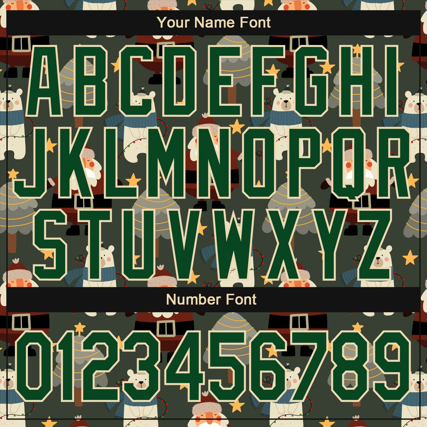 Custom Stitched Green Green-Cream Christmas 3D Sports Pullover Sweatshirt Hoodie view 6
