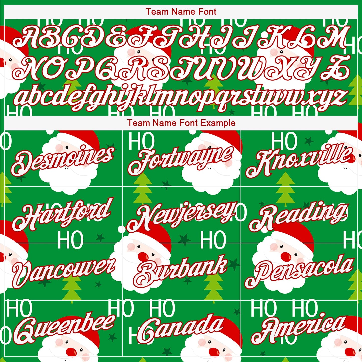 Custom Stitched Green Red-White Christmas 3D Sports Pullover Sweatshirt Hoodie view 5