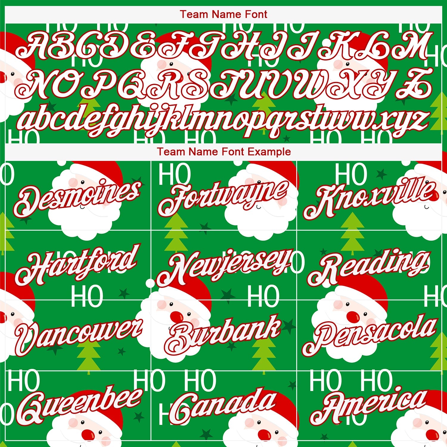 Custom Stitched Green Red-White Christmas 3D Sports Pullover Sweatshirt Hoodie view 5
