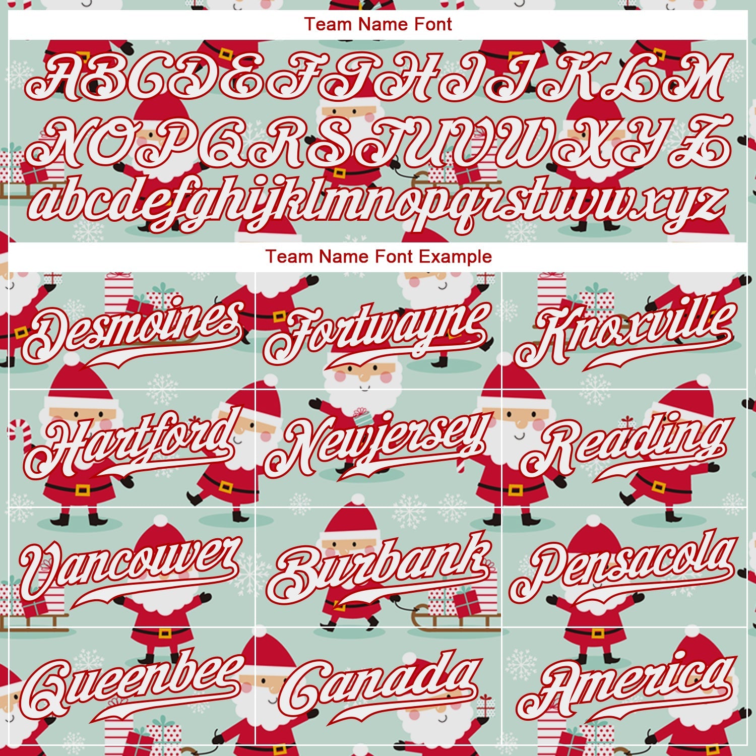 Custom Green Red-White Christmas 3D Authentic Baseball Jersey view 5