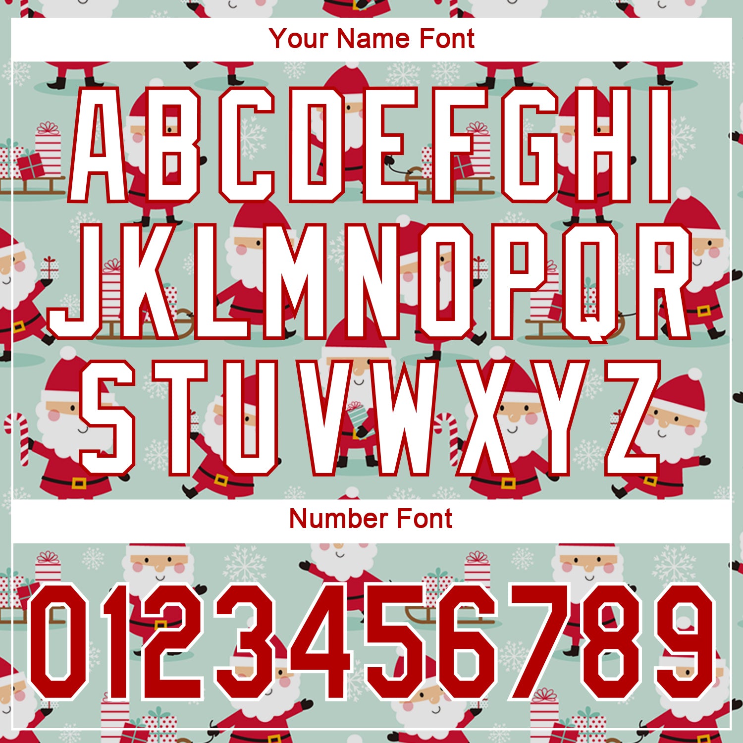 Custom Green Red-White Christmas 3D Authentic Baseball Jersey view 6