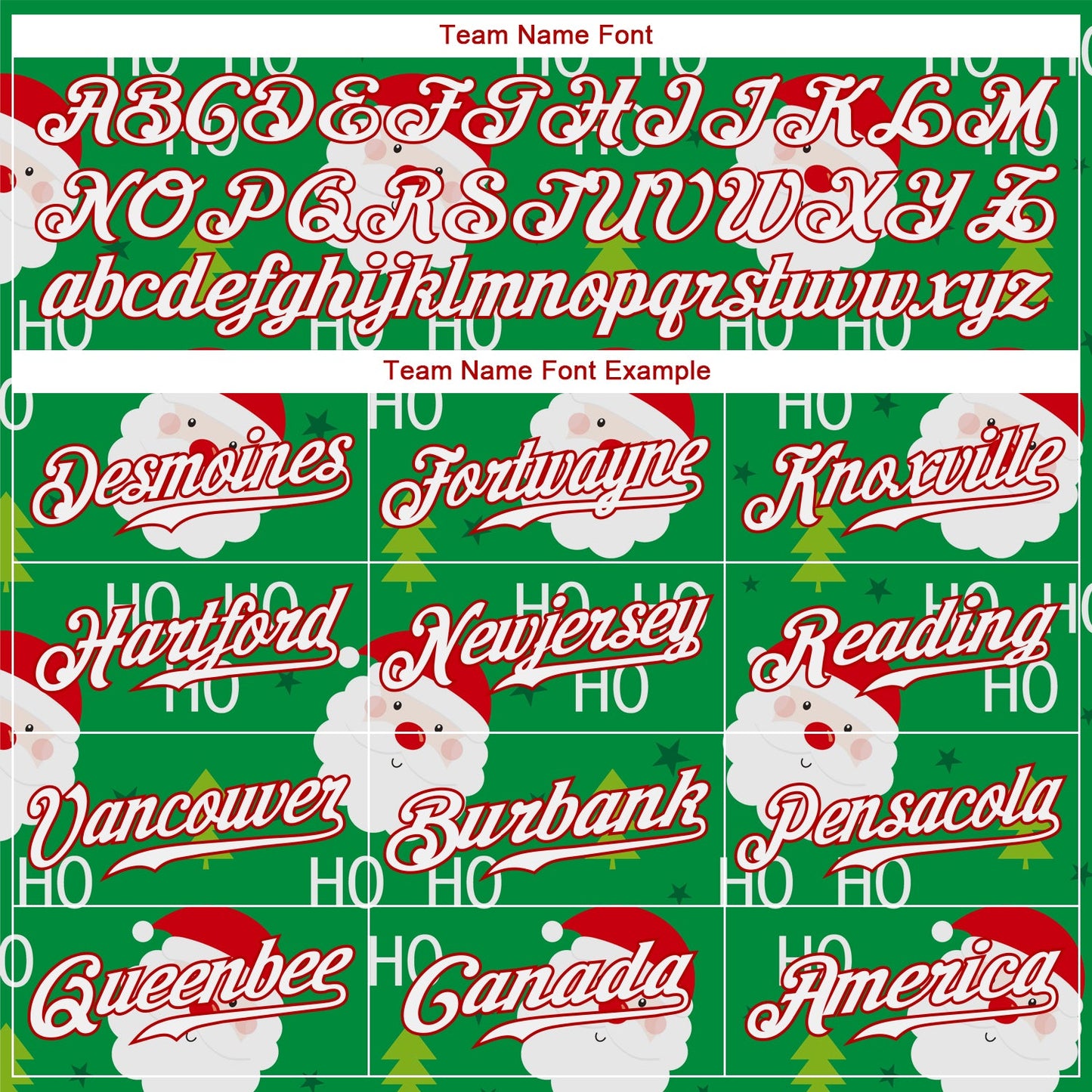 Custom Green Red-White Christmas 3D Authentic Baseball Jersey view 4