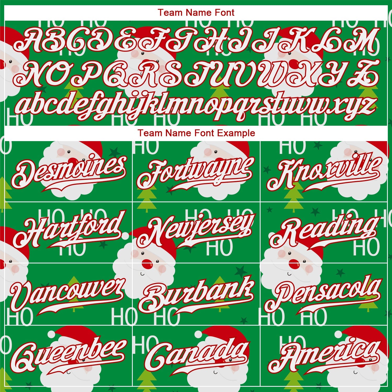 Custom Green Red-White Christmas 3D Authentic Baseball Jersey view 4