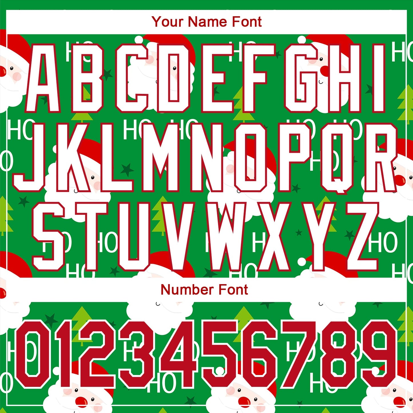 Custom Green Red-White Christmas 3D Performance T-Shirt view 4