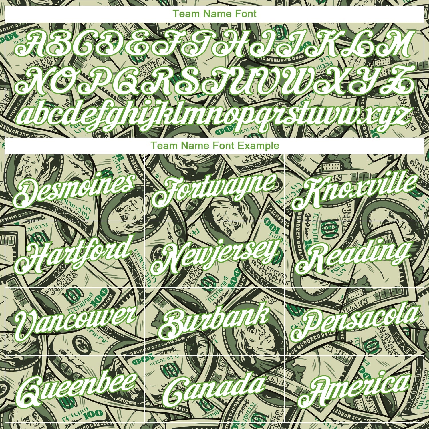 Custom Stitched Green Neon Green-White 3D Pattern Design Dollar Sports Pullover Sweatshirt Hoodie view 3