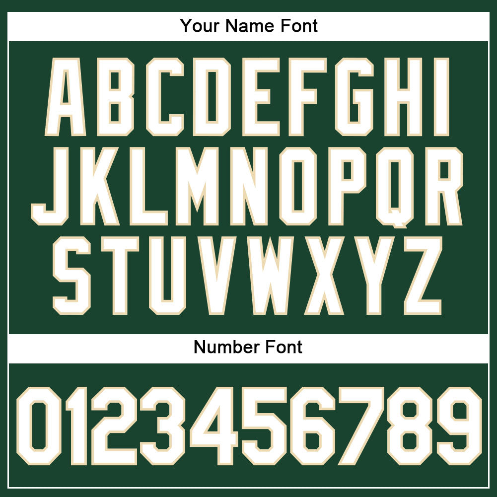 Custom Green White-Cream Authentic Baseball Jersey view 5