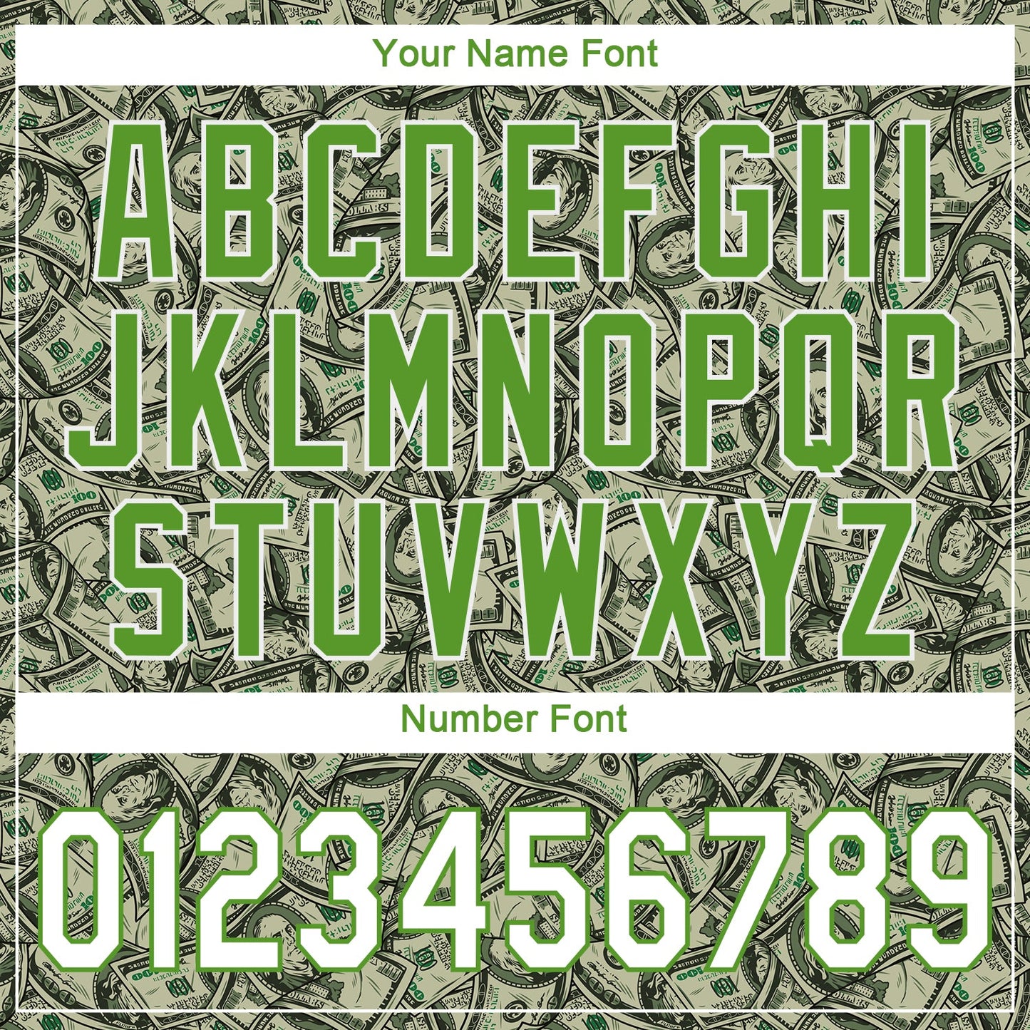 Custom Green White-Neon Green 3D Pattern Design Dollar Authentic Baseball Jersey view 5