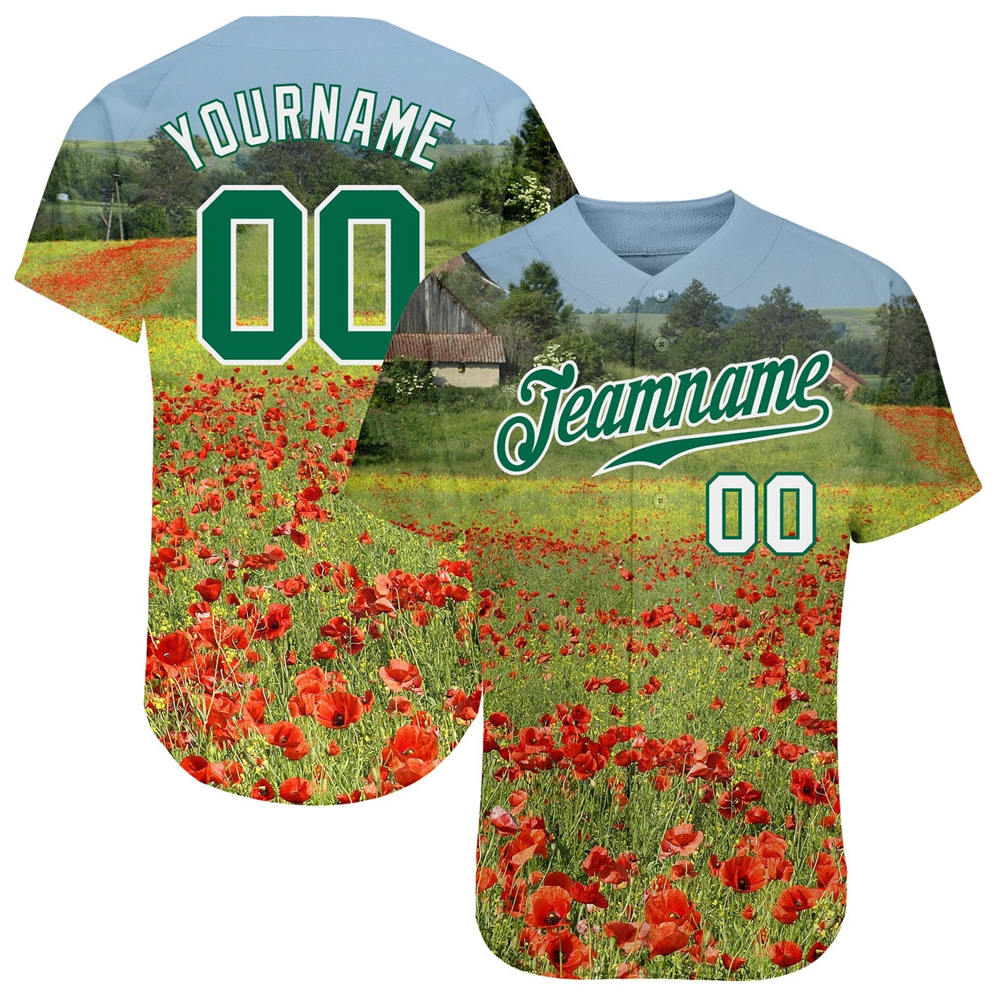 Custom Graffiti Pattern Red-Gold 3D Authentic Baseball Jersey - Main View