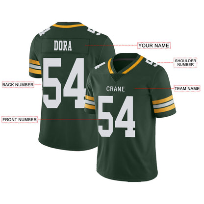 Custom GB.Packers Stitched American Football Jerseys Personalize Birthday Gifts Green Jersey view 2