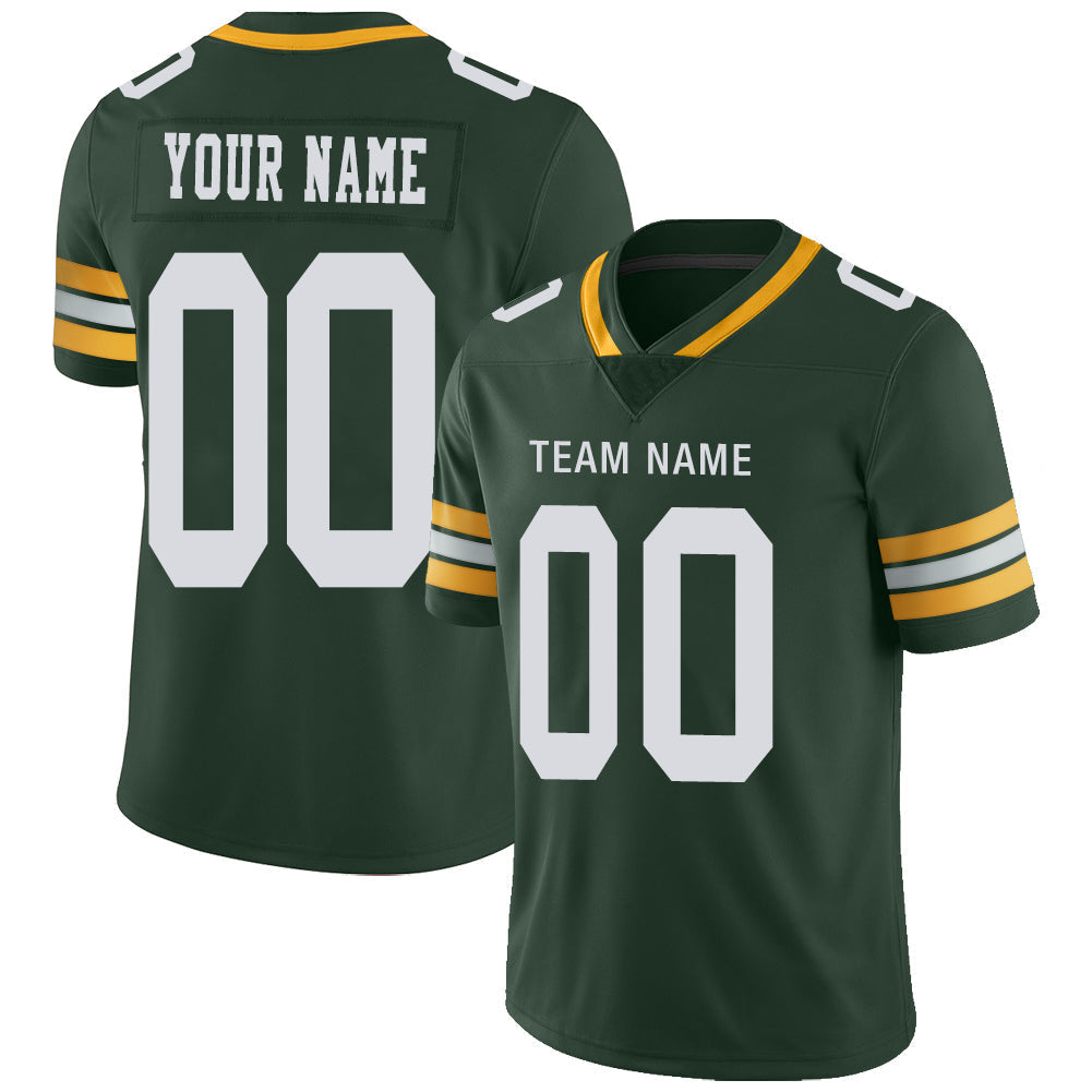 Custom GB.Packers Stitched American Football Jerseys Personalize Birthday Gifts Green Jersey - Main View