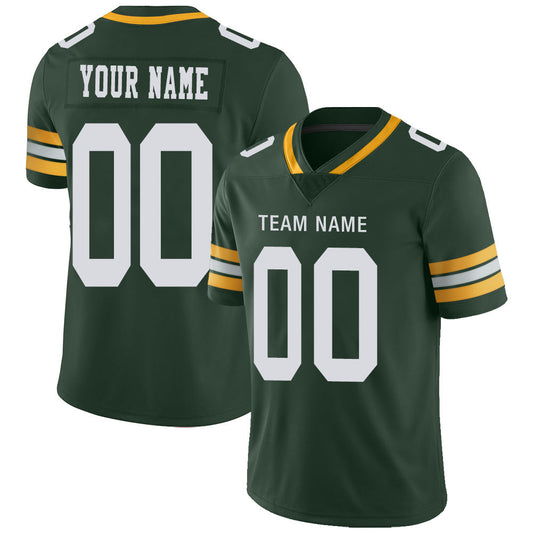 Custom GB.Packers Stitched American Football Jerseys Personalize Birthday Gifts Green Jersey - Main View