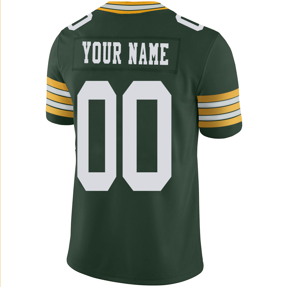Custom GB.Packers Stitched American Football Jerseys Personalize Birthday Gifts Green Jersey view 3
