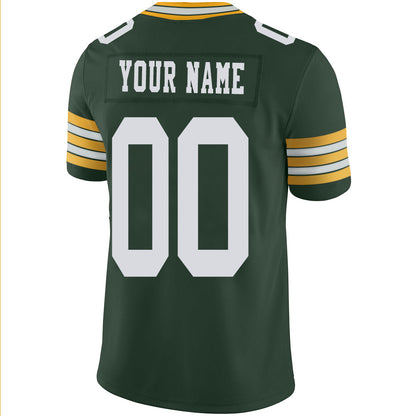 Custom GB.Packers Stitched American Football Jerseys Personalize Birthday Gifts Green Jersey view 3