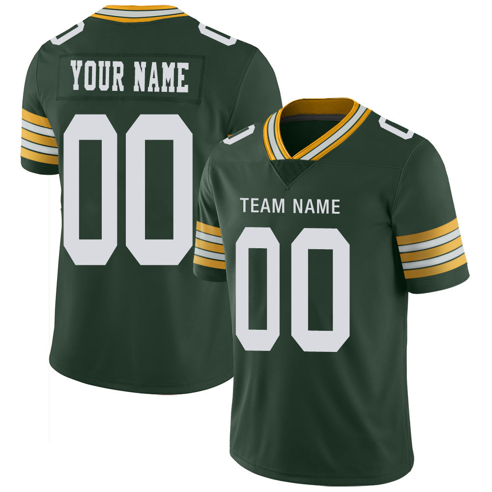 Custom GB.Packers Stitched American Football Jerseys Personalize Birthday Gifts Green Jersey - Main View