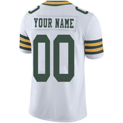 Custom GB.Packers Stitched American Football Jerseys Personalize Birthday Gifts White Jersey view 3