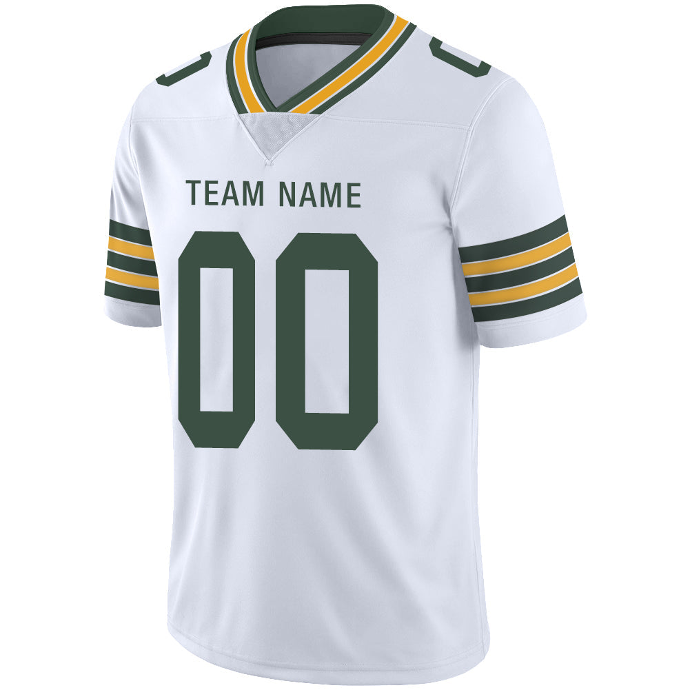 Custom GB.Packers Stitched American Football Jerseys Personalize Birthday Gifts White Jersey view 4