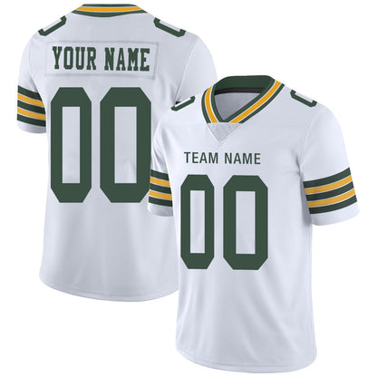 Custom GB.Packers Stitched American Football Jerseys Personalize Birthday Gifts White Jersey - Main View